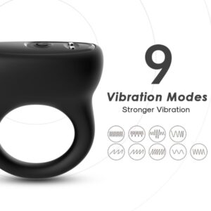 Armony For Him-Anello Vibratore Nero-Silicone, 10 velocità · Anelli & Guaine per pene (imaginea 4)