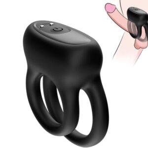 Armony For Him-Vibratore a doppio anello Nero-Silicone, 10 velocità · Anelli & Guaine per pene