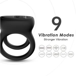 Armony For Him-Vibratore a doppio anello Nero-Silicone, 10 velocità 9 Armony For Him-Vibratore a doppio anello Nero-Silicone, 10 velocità · Anelli & Guaine per pene (imaginea 4)