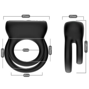 Armony For Him-Vibratore a doppio anello Nero-Silicone, 10 velocità 8 Armony For Him-Vibratore a doppio anello Nero-Silicone, 10 velocità · Anelli & Guaine per pene (imaginea 3)
