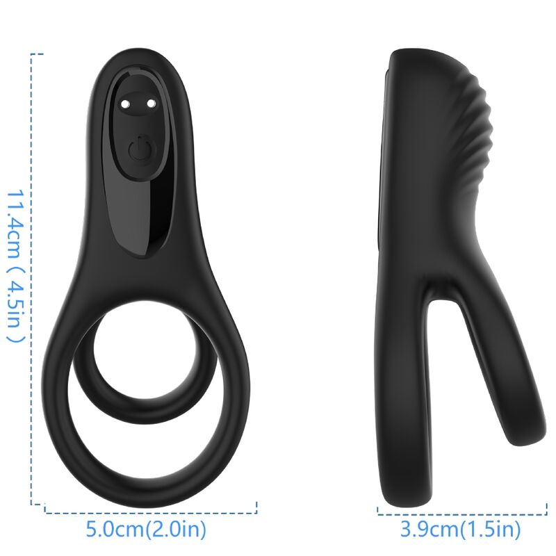Armony For Him-Doppio Anello Vibratore Nero-Silicone, 10 velocità 1 Armony For Him-Doppio Anello Vibratore Nero-Silicone, 10 velocità · Anelli & Guaine per pene