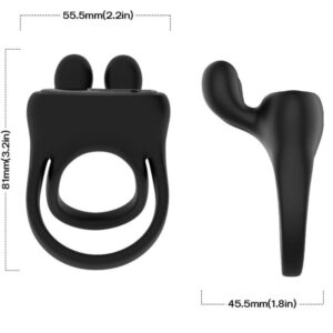 Armony For Him-Anello vibratore coniglio Nero-Silicone, 10 velocità 10 Armony For Him-Anello vibratore coniglio Nero-Silicone, 10 velocità · Anelli & Guaine per pene (imaginea 5)
