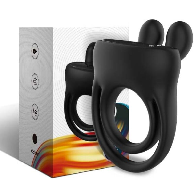 Armony For Him-Anello vibratore coniglio Nero-Silicone, 10 velocità 3 Armony For Him-Anello vibratore coniglio Nero-Silicone, 10 velocità · Anelli & Guaine per pene (imaginea 3)