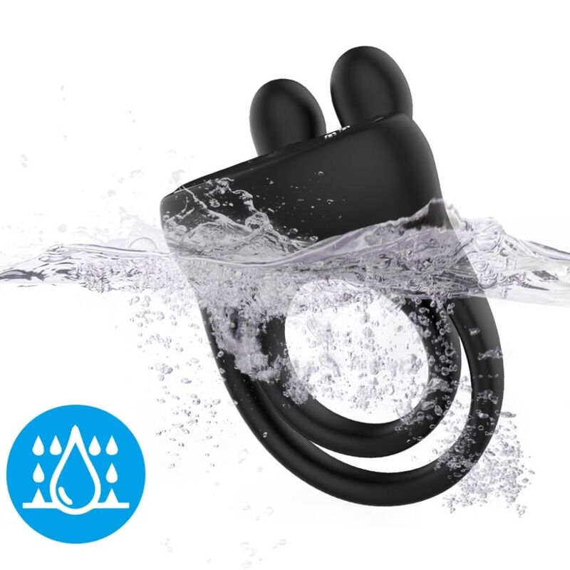 Armony For Him-Anello vibratore coniglio Nero-Silicone, 10 velocità 4 Armony For Him-Anello vibratore coniglio Nero-Silicone, 10 velocità · Anelli & Guaine per pene (imaginea 4)
