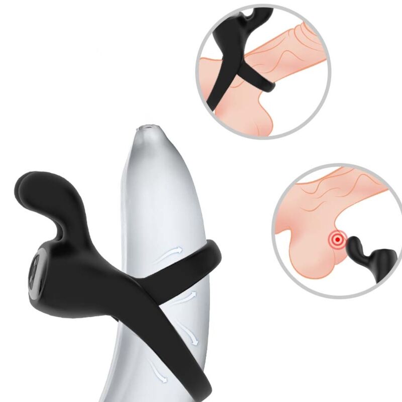 Armony For Him-Anello vibratore coniglio Nero-Silicone, 10 velocità 2 Armony For Him-Anello vibratore coniglio Nero-Silicone, 10 velocità · Anelli & Guaine per pene (imaginea 2)