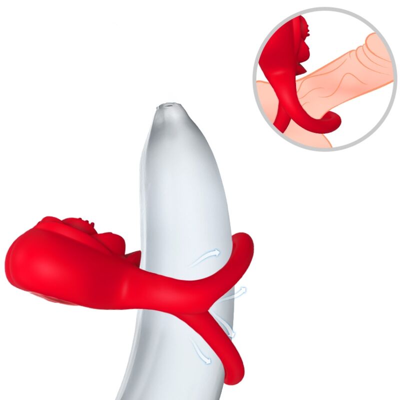 Armony For Him-Anello Vibratore Cuore Rossa-Silicone, 10 velocità 3 Armony For Him-Anello Vibratore Cuore Rossa-Silicone, 10 velocità · Anelli & Guaine per pene (imaginea 3)