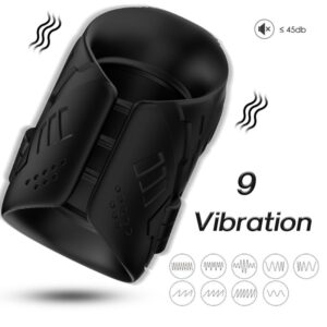 Armony For Him-Masturbatore & Vibratore Nero-Silicone, 10 velocità