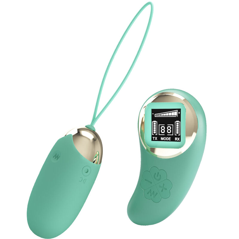 Remote Control-Uovo Vibratore Verde con Telecomando Miniera-Silicone, 10