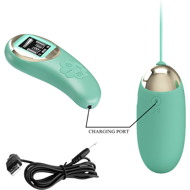 Remote Control-Uovo Vibratore Verde con Telecomando Miniera-Silicone, 10 — PRETTY LOVE · Vibratori (immagine 5)
