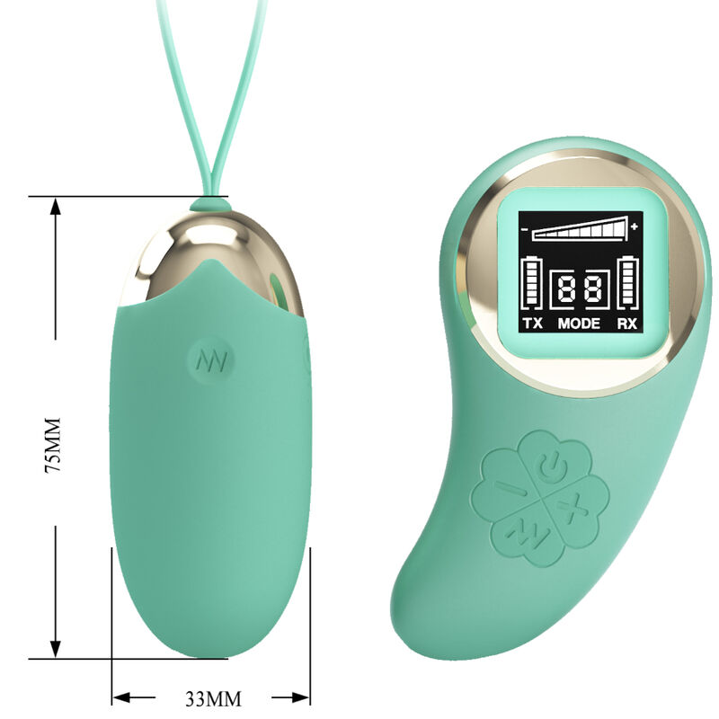 Remote Control-Uovo Vibratore Verde con Telecomando Miniera-Silicone, 10 3 Remote Control-Uovo Vibratore Verde con Telecomando Miniera-Silicone, 10 — PRETTY LOVE · Vibratori (immagine 3)