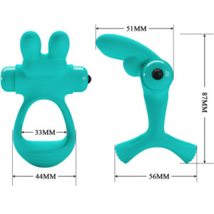 For Him-Dante Green Rabbit Anello Vibratore-Silicone, 10 velocità 13 For Him-Dante Green Rabbit Anello Vibratore-Silicone, 10 velocità — PRETTY LOVE · Anelli & Guaine per pene (imaginea 6)