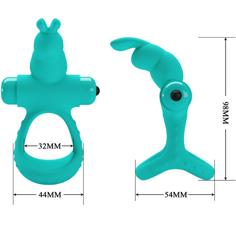 For Him-Figgy Green Rabbit Anello Vibratore-Silicone, 10 velocità 2 For Him-Figgy Green Rabbit Anello Vibratore-Silicone, 10 velocità — PRETTY LOVE · Anelli & Guaine per pene (imaginea 2)