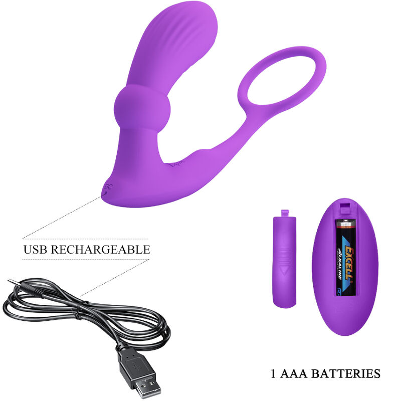 For Him-Warren Anello per Pene e Plug anale Vibratore — PRETTY LOVE · Anelli & Guaine per pene (immagine 12)