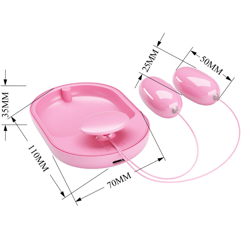 Remote Control-Fun Box Bullet Vibrante Rosa-Silicone, 12 velocità — PRETTY LOVE · Vibratori (immagine 5)