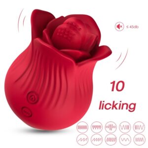 Armony Stimulators-Rosa Vibratore e Stimolatore, Rosso-Silicone, 10 · Vibratori