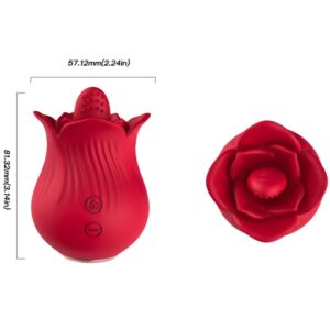 Armony Stimulators-Rosa Vibratore e Stimolatore, Rosso-Silicone, 10 · Vibratori (imaginea 4)