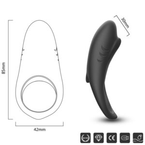 Armony For Him-Shark Anello Vibratore per Coppia con Telecomando 8 Armony For Him-Shark Anello Vibratore per Coppia con Telecomando · Anelli & Guaine per pene (imaginea 2)