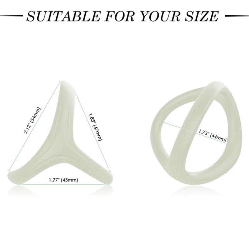 Armony For Him-Doppio Anello in Silicone Luminoso 2 Armony For Him-Doppio Anello in Silicone Luminoso · Anelli & Guaine per pene (imaginea 2)