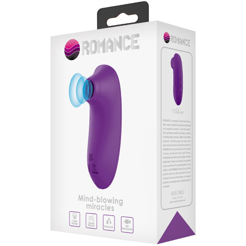 Romance-Adora Mini Violet Stimolatore Clitorideo-Silicio, 7 velocità · Vibratori (immagine 5)