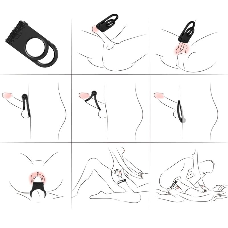Armony For Him-Twins Anello Vibratore Doppio per Coppia 3 Armony For Him-Twins Anello Vibratore Doppio per Coppia · Anelli & Guaine per pene (immagine 3)