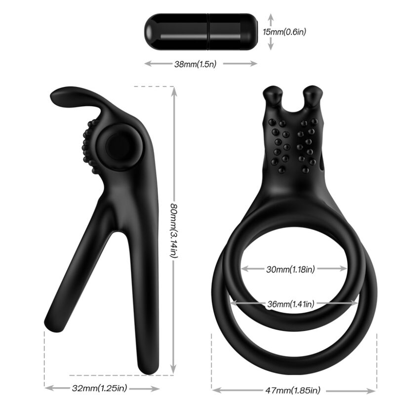 Armony For Him-Traveler Anello Vibratore Doppio per Coppie · Anelli & Guaine per pene (imaginea 4)
