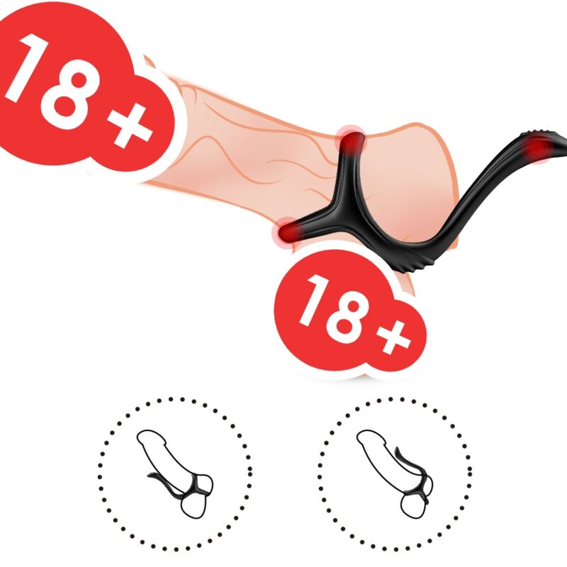 Armony For Him-Treasure Anello anale doppio Nero-Silicone 2 Armony For Him-Treasure Anello anale doppio Nero-Silicone · Anelli & Guaine per pene (imaginea 2)