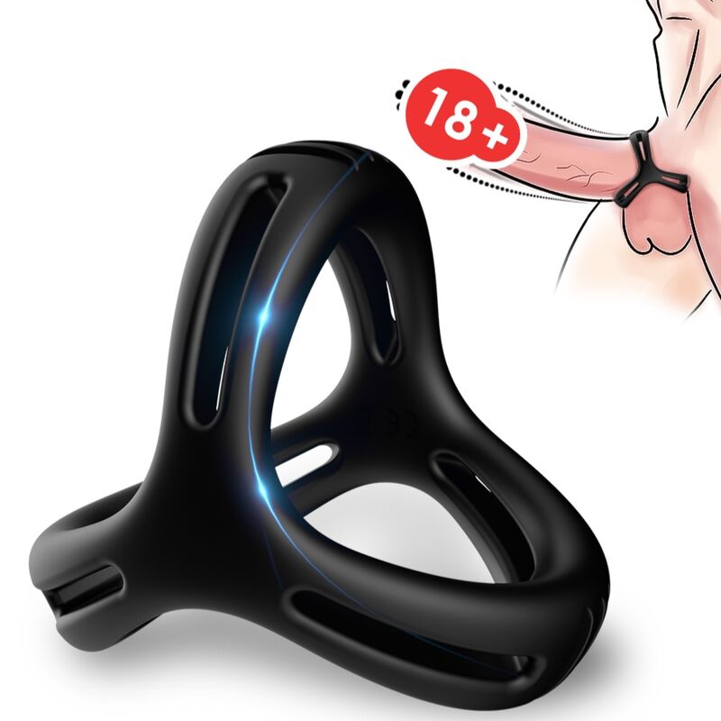 Armony For Him-X-ring Multiposition Black-Silicone · Anelli & Guaine per pene