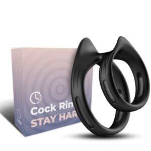 Armony For Him-Dualring Double Elastic Ring Nero-Silicone