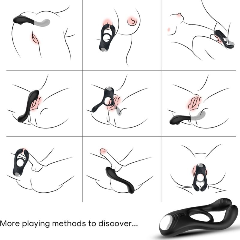 Armony For Him-Veyron Anello Vibratore Doppio per Coppia 2 Armony For Him-Veyron Anello Vibratore Doppio per Coppia · Anelli & Guaine per pene (imaginea 2)