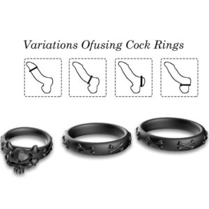 Armony For Him-Anello Pene Calavera in Silicone, Nero 6 Armony For Him-Anello Pene Calavera in Silicone, Nero · Anelli & Guaine per pene (imaginea 3)