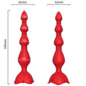 Armony Anal-Vibratore Pagoda Rosa & Plug anale Rosso-Silicone, 10 velocità 5 Armony Anal-Vibratore Pagoda Rosa & Plug anale Rosso-Silicone, 10 velocità · Giocattoli anali