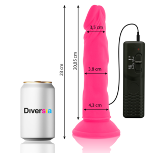 Diversia-Dildo Vibratore Flessibile Rosa 23 cm -o- 4.3 cm-TPE · Vibratori (imaginea 2)