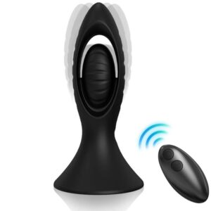 Armony Anal-Vibratore e Plug anale di Silicone Nero-10 velocità