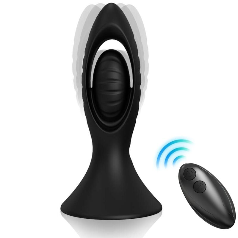 Armony Anal-Vibratore e Plug anale di Silicone Nero-10 velocità