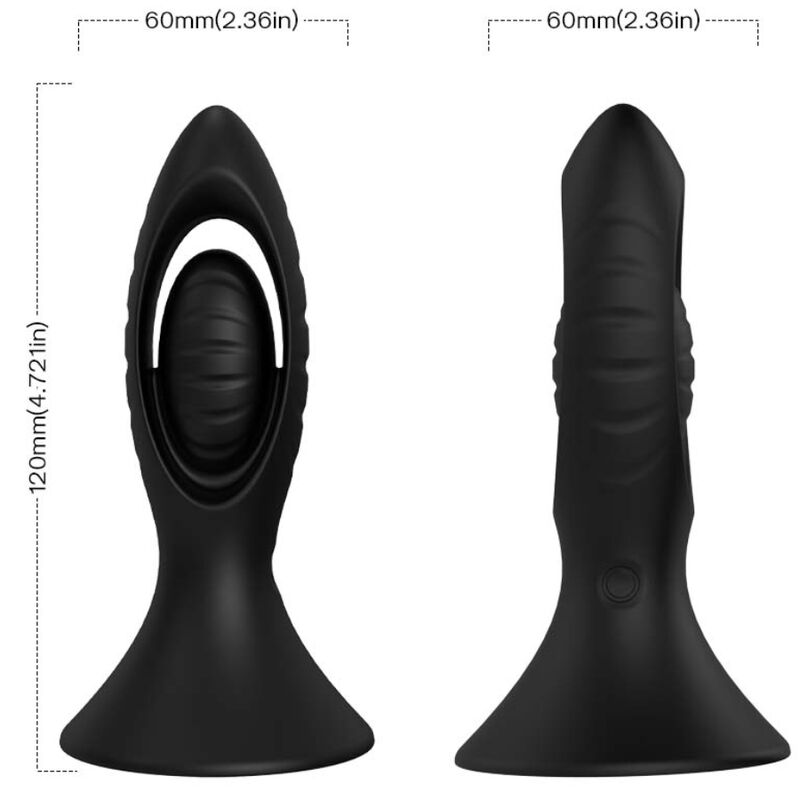 Armony Anal-Vibratore e Plug anale di Silicone Nero-10 velocità · Giocattoli anali (imaginea 5)