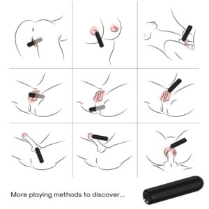 Armony Stimulators-Warhead Vibrator Bullet Nero 2 cm X 8.8 cm · Vibratori (imaginea 3)