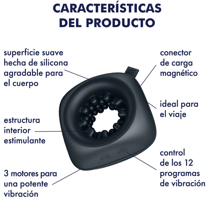 Satisfyer Ring-Ring Stroker Masturbatore e Vibratore-Silicone, 12 · Anelli & Guaine per pene (imaginea 4)