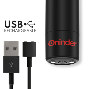 Oninder-Berlin Bullet Vibratore Nero 9 modalità 8.5 X 2 cm · Vibratori (immagine 3)