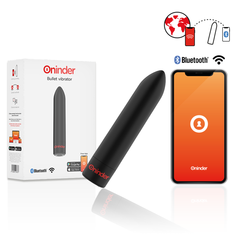 Oninder-Berlin Bullet Vibratore Nero 9 modalità 8.5 X 2 cm · Vibratori