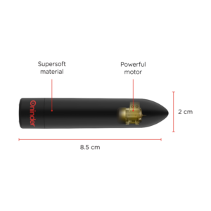 Oninder-Berlin Bullet Vibratore Nero 9 modalità 8.5 X 2 cm · Vibratori (immagine 4)