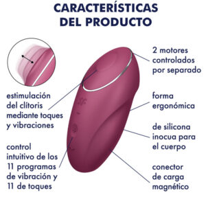Satisfyer-Tap & Climax 1 Silicone Vibratore Lay-on · Vibratori (immagine 2)