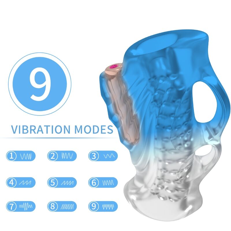 Armony For Him-Masturbatore Finger & Vibratore Blue Gradient-TPE · Masturbatori