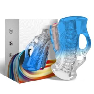 Armony For Him-Masturbatore Finger & Vibratore Blue Gradient-TPE · Masturbatori (immagine 4)