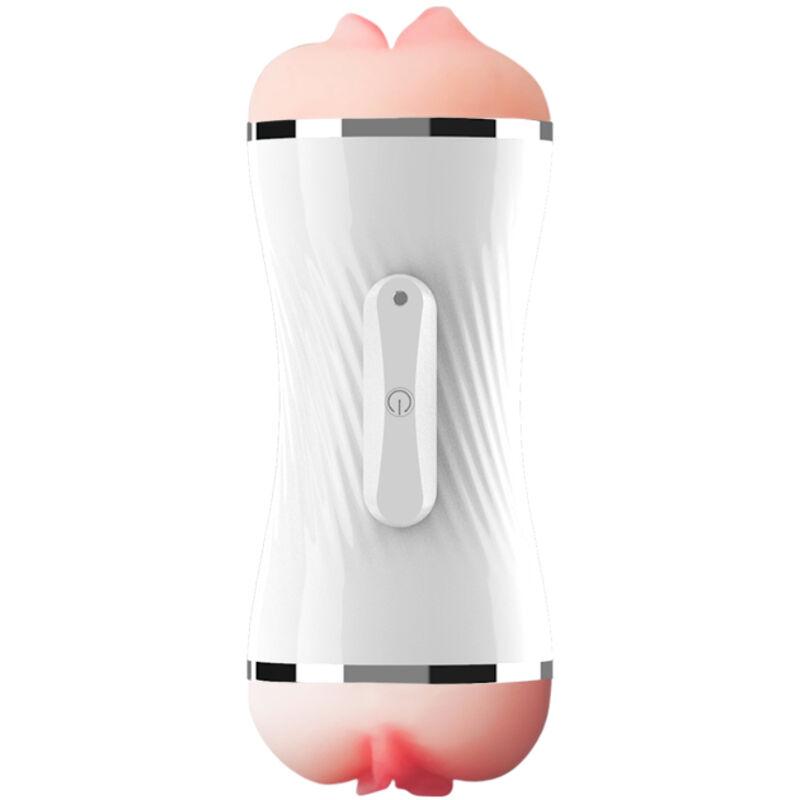 Armony-Doppia vagina e ano vibratore masturbatore Bianco-TPE, 12 velocità 1 Armony-Doppia vagina e ano vibratore masturbatore Bianco-TPE, 12 velocità · Masturbatori