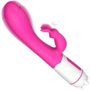 Armony-Happy Vibratore e Stimolatore Coniglio Rosa-Silicone, 12 velocità · Vibratori