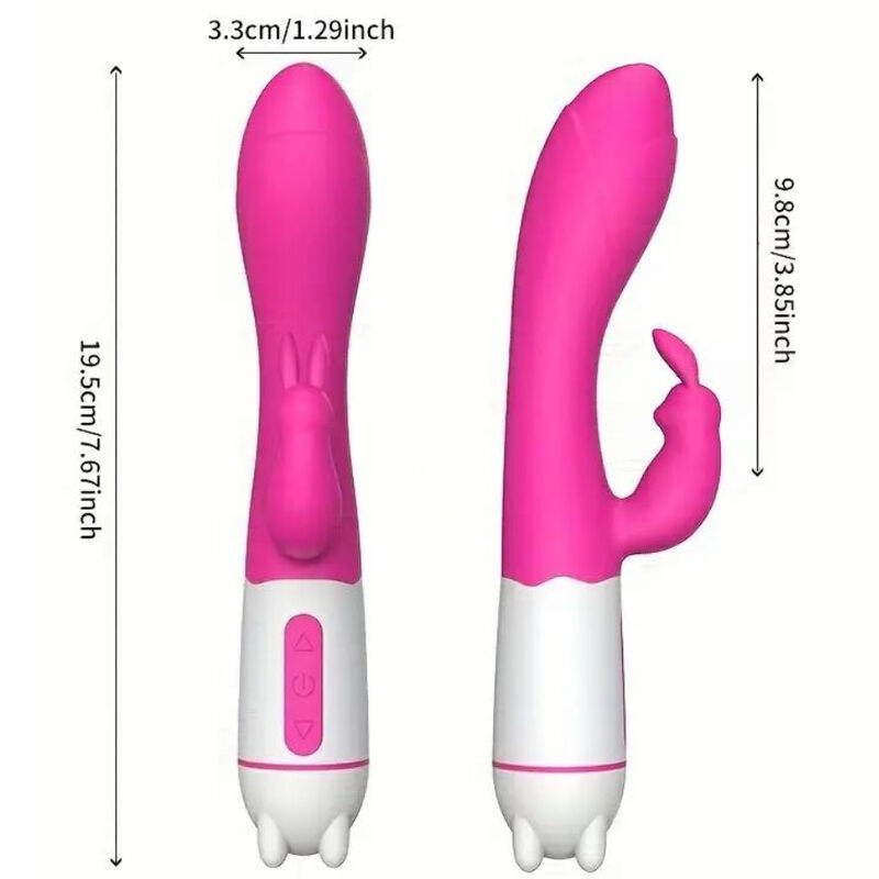 Armony-Happy Vibratore e Stimolatore Coniglio Rosa-Silicone, 12 velocità · Vibratori (imaginea 6)