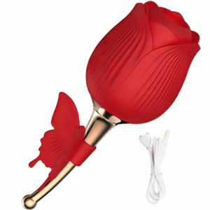 Armony-Butterfly Flower Suzione Red-Silicone, 10 velocità