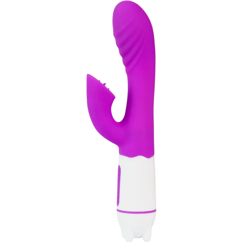 Armony-Happy Vibratore con Lingua Viola Ricaricabile-Silicone, 12