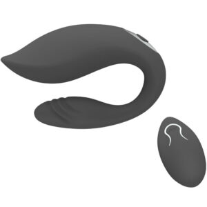 Armony-Martha Vibratore per Coppia Nero, Telecomando-Silicone