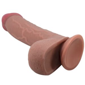 Dildos-Sliding Skin Series Dildo Realistico con Ventosa Marrone 23.4 cm